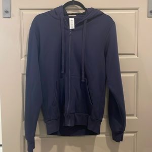 Alo navy EVERYDAY FULL ZIP HOODIE